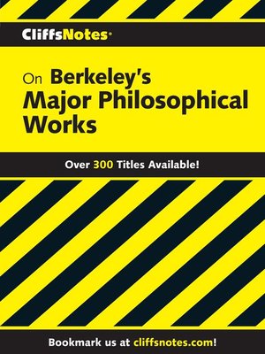 cover image of CliffsNotes on Berkeley's Major Philosophical Works